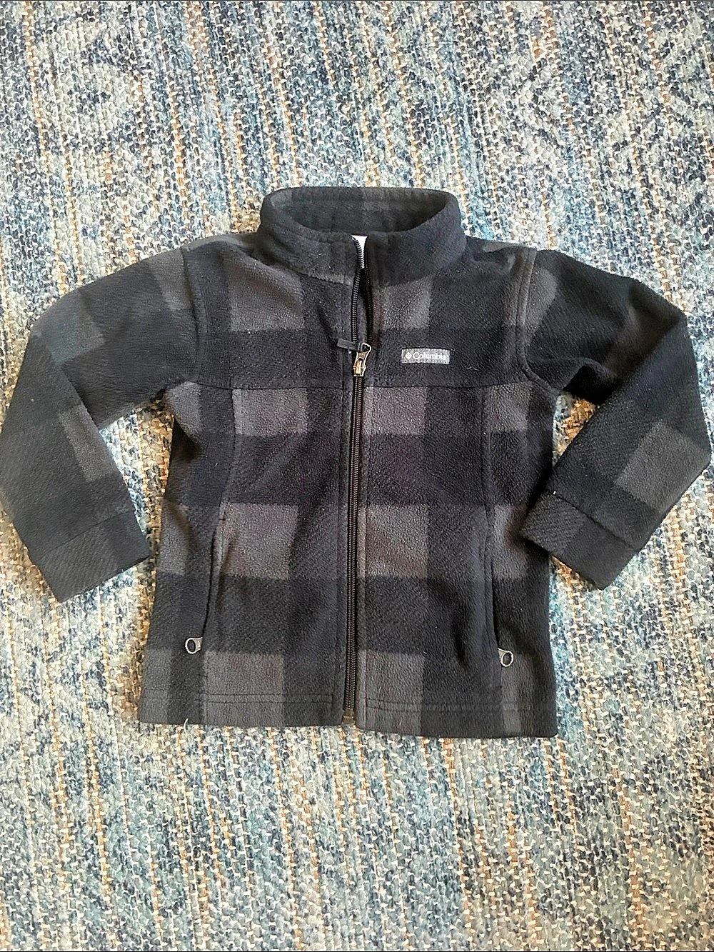 Columbia Black Plaid Full-Zip Fleece